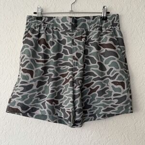 Burlebo Men Everyday Short Retro Duck Camo Grey Pocket Small 5.5 Fishing Hunting